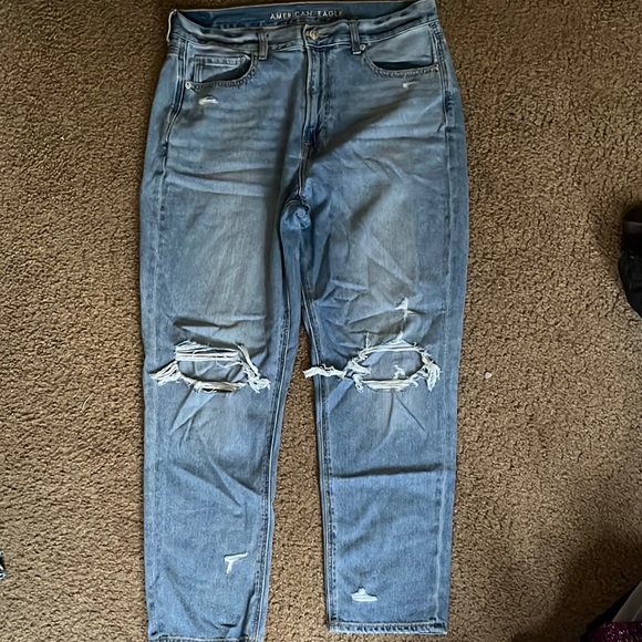 American Eagle Outfitters Blue Relaxed straight leg Jeans - Picture 1 of 7